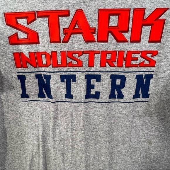 Marvel Men’s Size Large Gray Stark Industries Intern Graphic T-shirt - Picture 2 of 7